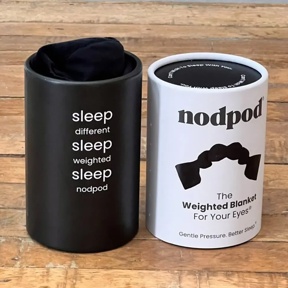 Nodpod Pima Cotton Velvet Weighted Blanket For Your Eyes Sleep Mask Onyx Black